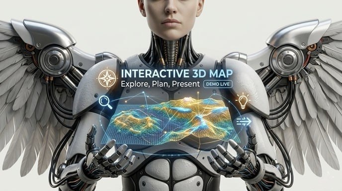 Interactive 3D map preview